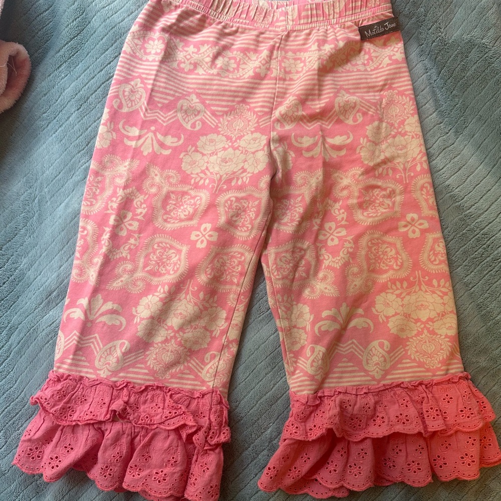 Matilda Jane Pink and White Ruffle Bottoms